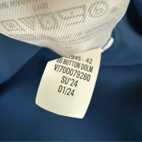 Banana Republic Button Dolman Blouse Blue Medium - Picture 8 of 9